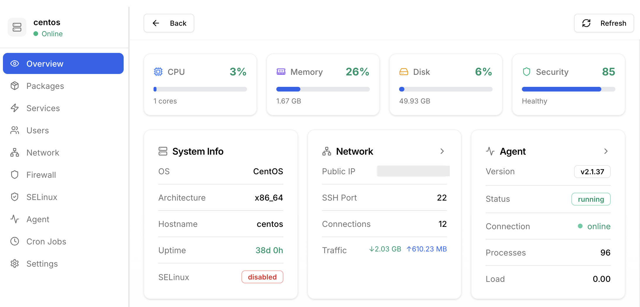 LinShield Agent Dashboard